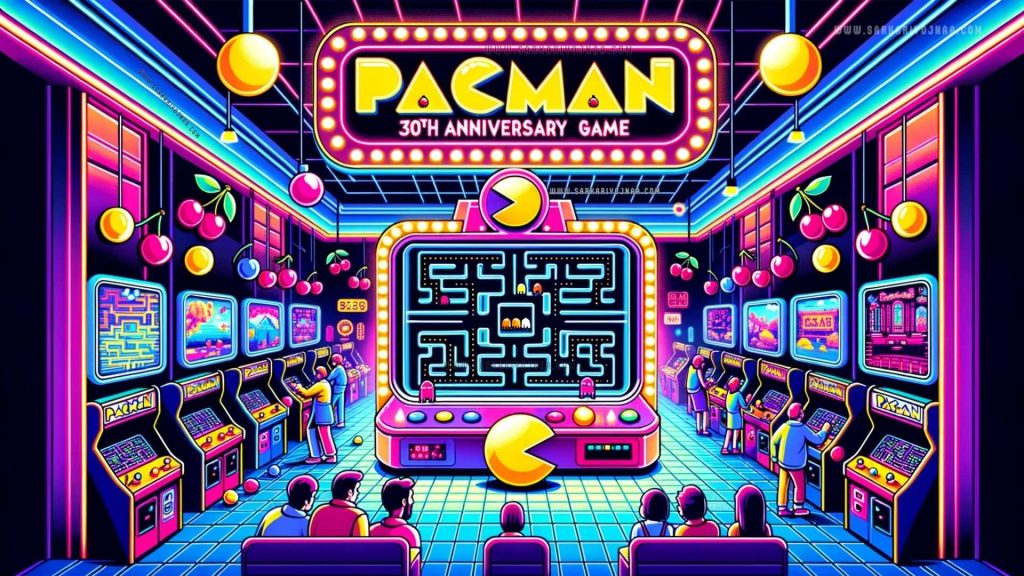 celebrating Pac-Man 30th anniversary by playing it on Google's doodle 